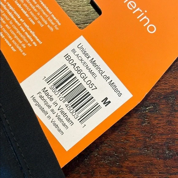 Icebreaker Merino Unisex Black MerinoLoft Mittens size Medium NWT - Picture 2 of 4